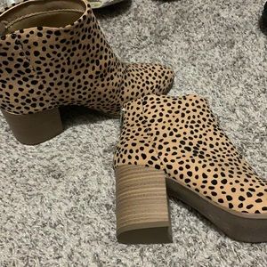 Cheetah short boots - size 6